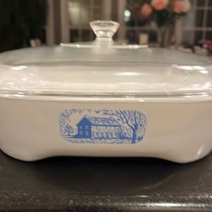 10" Covered Browning Skillet with LID by CORNING